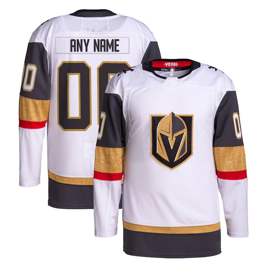 Custom V.Golden Knights Away Primegreen Authentic Pro White Gray Stitched American Hockey Jersey UNEC