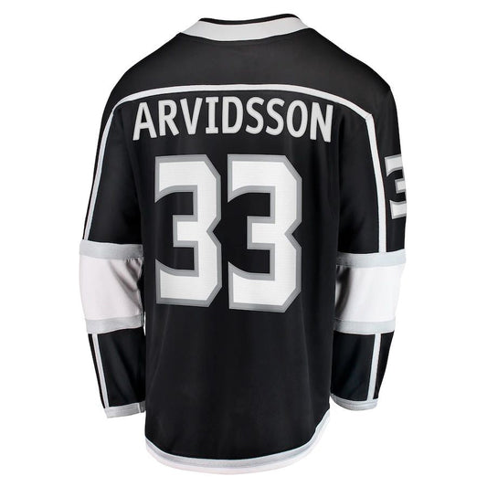 LA.Kings #33 Viktor Arvidsson Fanatics Branded Home Breakaway Player Jersey Black Stitched American Hockey Jersey UNEC