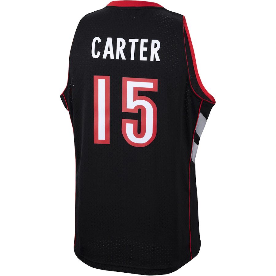 T.Raptors #15 Vince Carter Mitchell & Ness 1999-2000 Hardwood Classics Swingman Jersey Black Stitched American Basketball Jersey UNEC