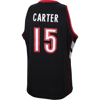 T.Raptors #15 Vince Carter Mitchell & Ness 1999-2000 Hardwood Classics Swingman Jersey Black Stitched American Basketball Jersey UNEC