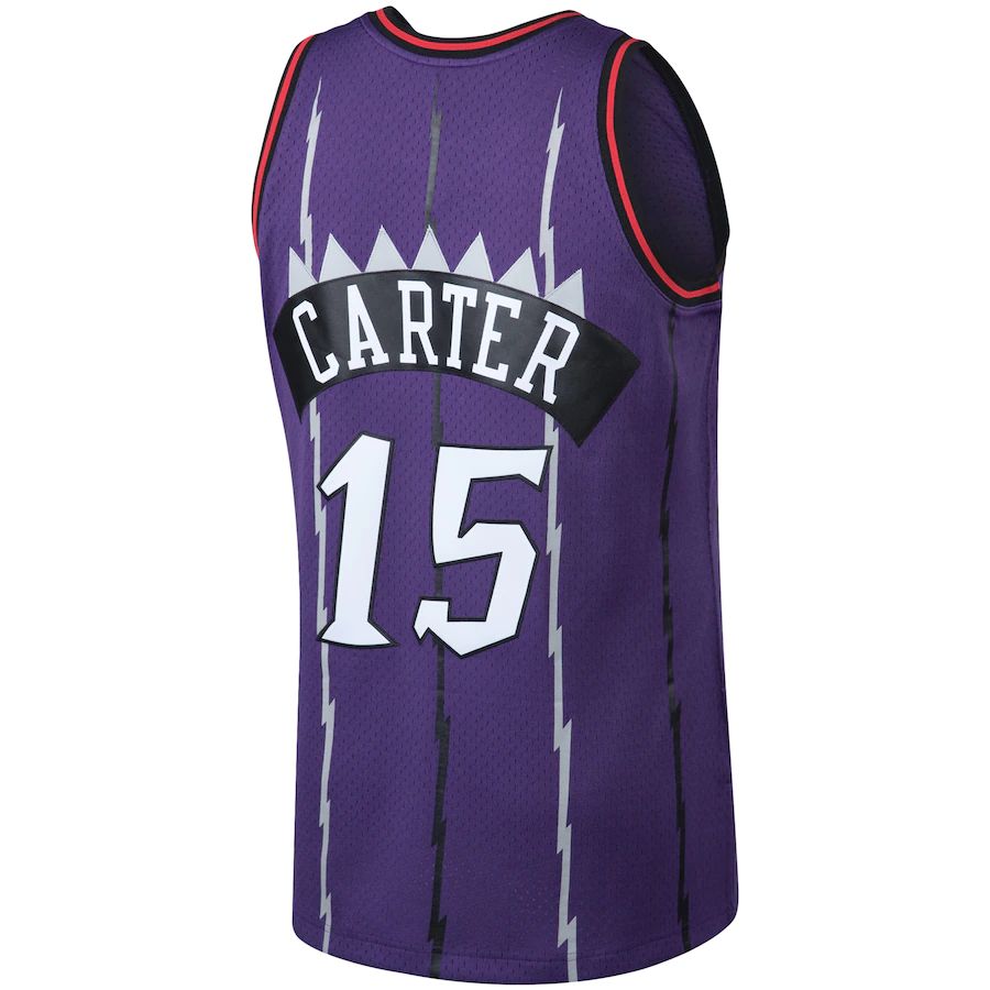 T.Raptors #15 Vince Carter Mitchell & Ness Big & Tall Hardwood Classics Jersey Purple Stitched American Basketball Jersey UNEC