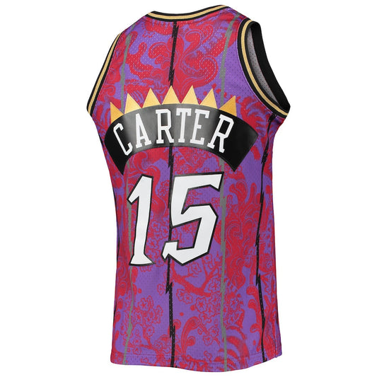 T.Raptors #15 Vince Carter Mitchell & Ness Hardwood Classics 1998-99 Lunar New Year Swingman Jersey Purple Stitched American Basketball Jersey UNEC