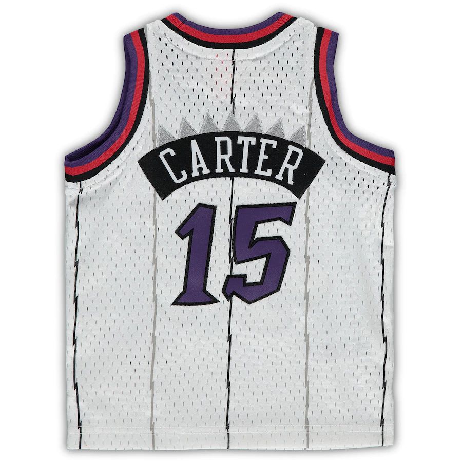 T.Raptors #15 Vince Carter Mitchell & Ness Infant 1998-99 Hardwood Classics Player Jersey White Stitched American Basketball Jersey UNEC