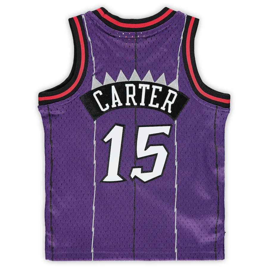 T.Raptors #15 Vince Carter Mitchell & Ness Infant 1998-99 Hardwood Classics Retired Player Jersey  Purple Stitched American Basketball Jersey UNEC