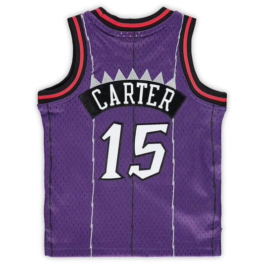 T.Raptors #15 Vince Carter Mitchell & Ness Infant 1998-99 Hardwood Classics Retired Player Jersey  Purple Stitched American Basketball Jersey UNEC