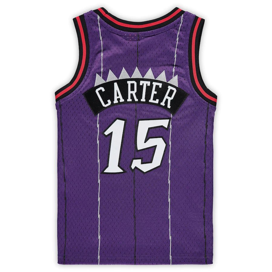 T.Raptors #15 Vince Carter Mitchell & Ness Preschool 1998-1999 Hardwood Classics Throwback Team Jersey Purple Stitched American Basketball Jersey UNEC