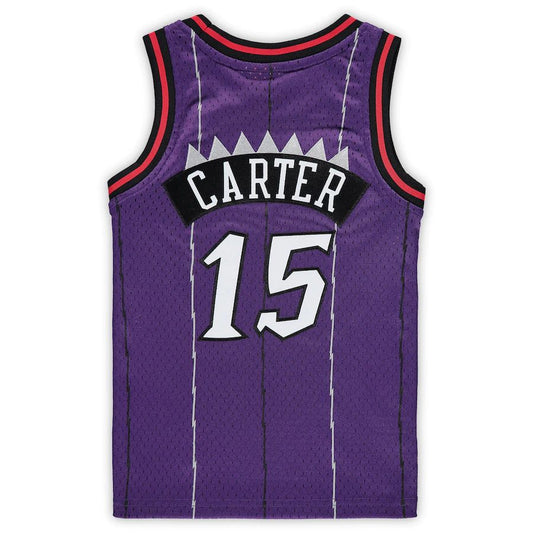 T.Raptors #15 Vince Carter Mitchell & Ness Preschool 1998-1999 Hardwood Classics Throwback Team Jersey Purple Stitched American Basketball Jersey UNEC