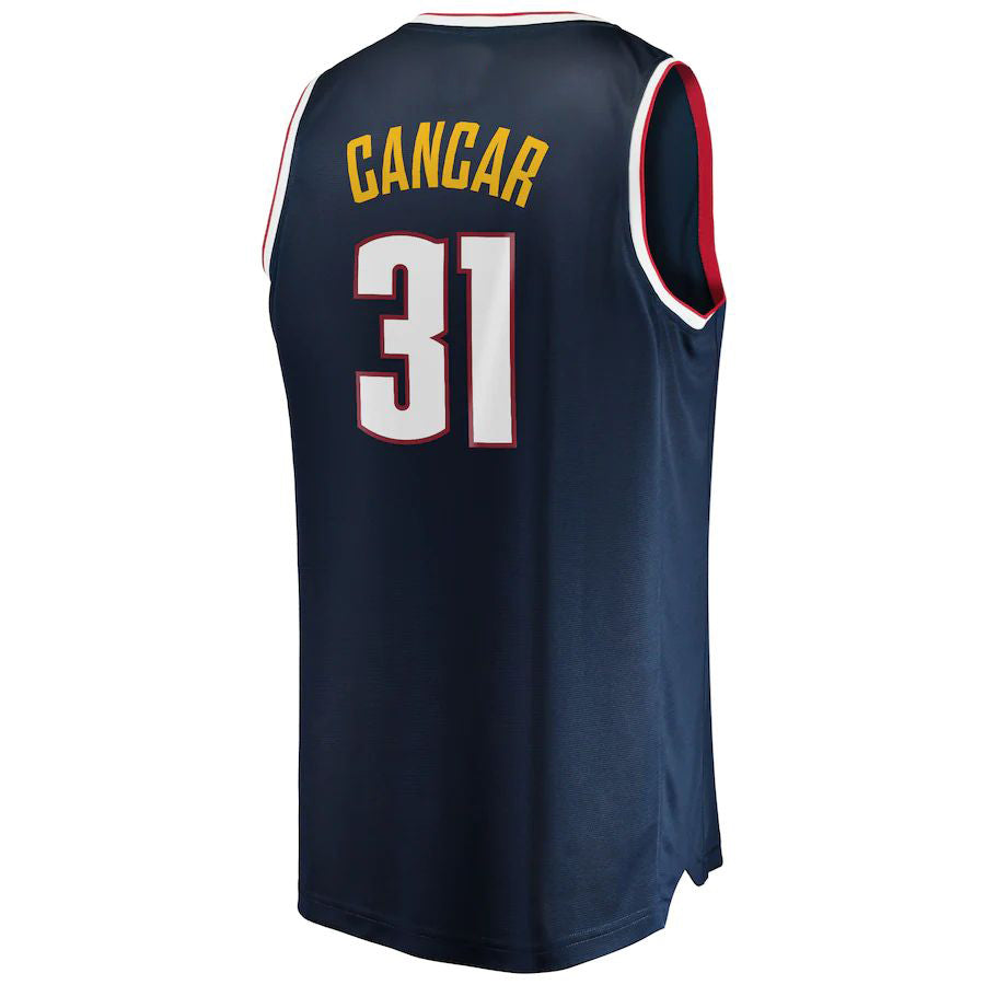 D.Nuggets #31 Vlatko Cancar Fanatics Branded Fast Break Replica Jersey Icon Edition Navy Stitched American Basketball Jersey UNEC