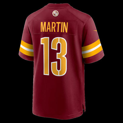 W.Commanders #13 Tay Martin Burgundy Team Game Stitched American Football Jerseys CustomName