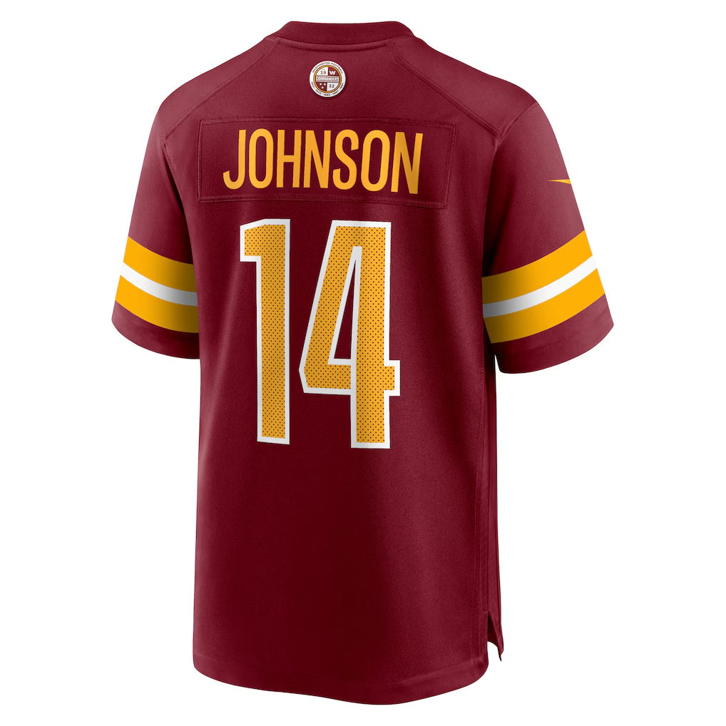 W.Commanders #14 Josh Johnson Burgundy Team Game Stitched American Football Jerseys CustomName