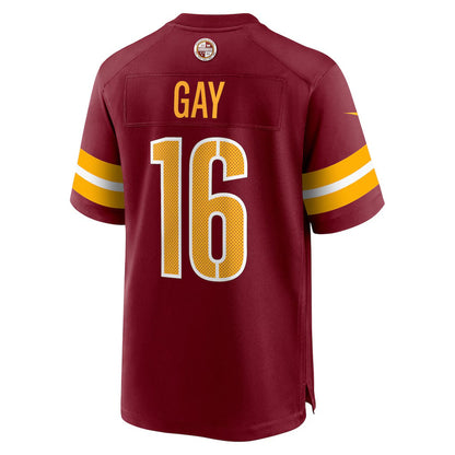 W.Commanders #16 Matt Gay Burgundy Team Game Stitched American Football Jerseys CustomName