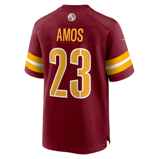W.Commanders #23 Trey Amos Burgundy Team Game Stitched American Football Jerseys CustomName