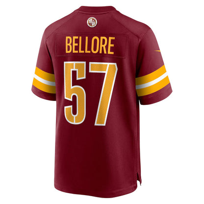 W.Commanders #57 Nick Bellore Burgundy Team Game Stitched American Football Jerseys CustomName