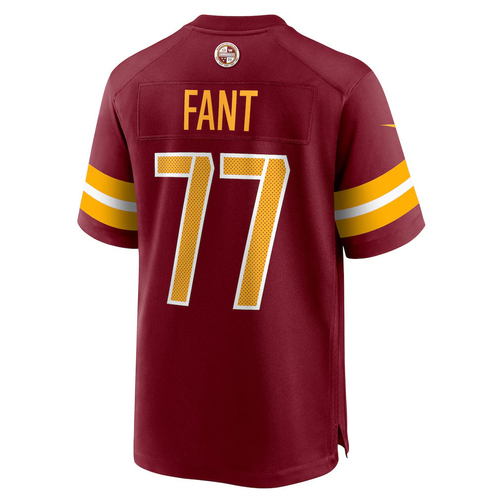 W.Commanders #77 George Fant Burgundy Team Game Stitched American Football Jerseys CustomName