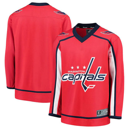 W.Capitals Fanatics Branded Home Replica Blank Jersey Red Stitched American Hockey Jersey UNEC