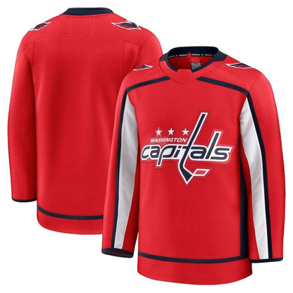W.Capitals Fanatics Home Premium Jersey - Red Stitched American Hockey Jersey UNEC