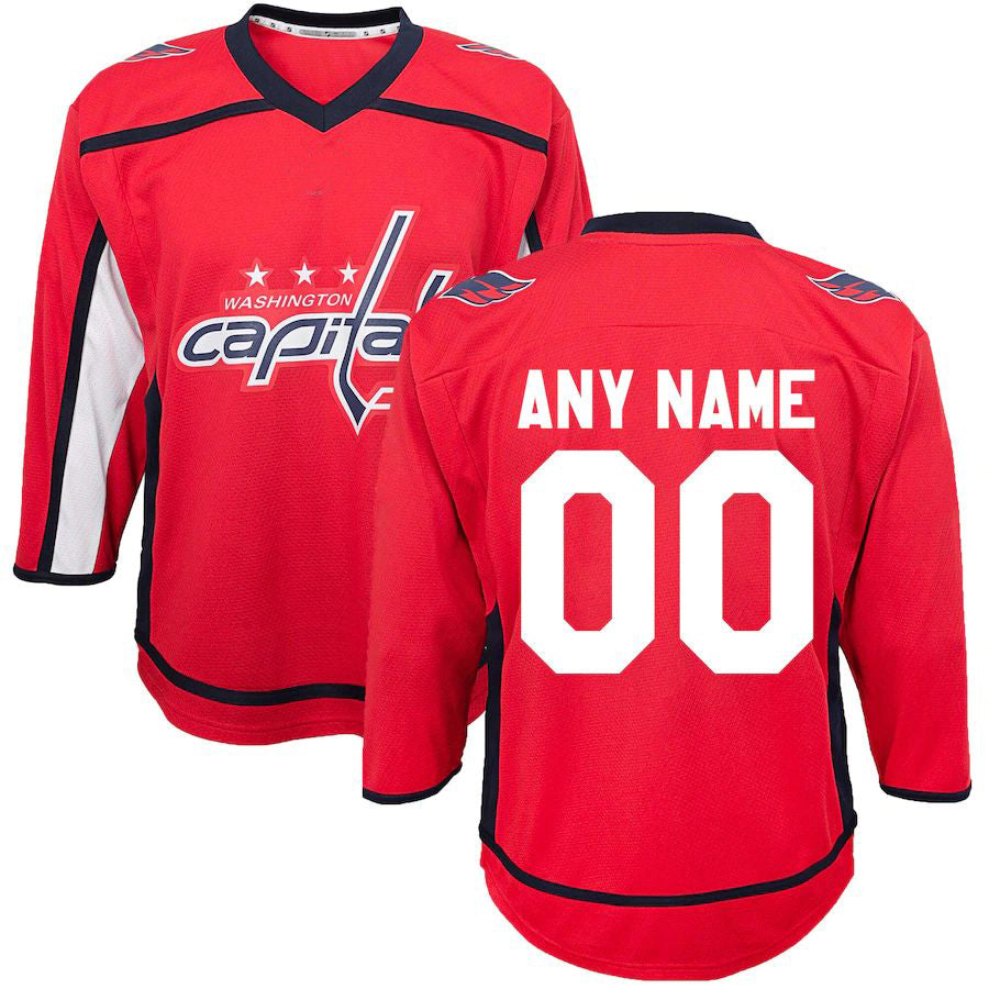 Custom W.Capitals Infant Home Replica Jersey Red Stitched American Hockey Jersey UNEC