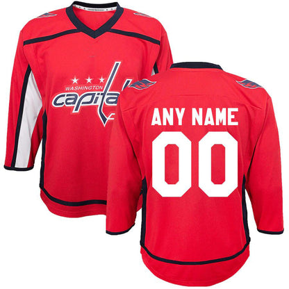 Custom W.Capitals Infant Home Replica Jersey Red Stitched American Hockey Jersey UNEC