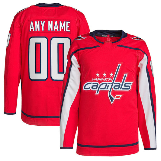 Custom W.Capitals Home Primegreen Authentic Pro Jersey Red Stitched American Hockey Jersey UNEC