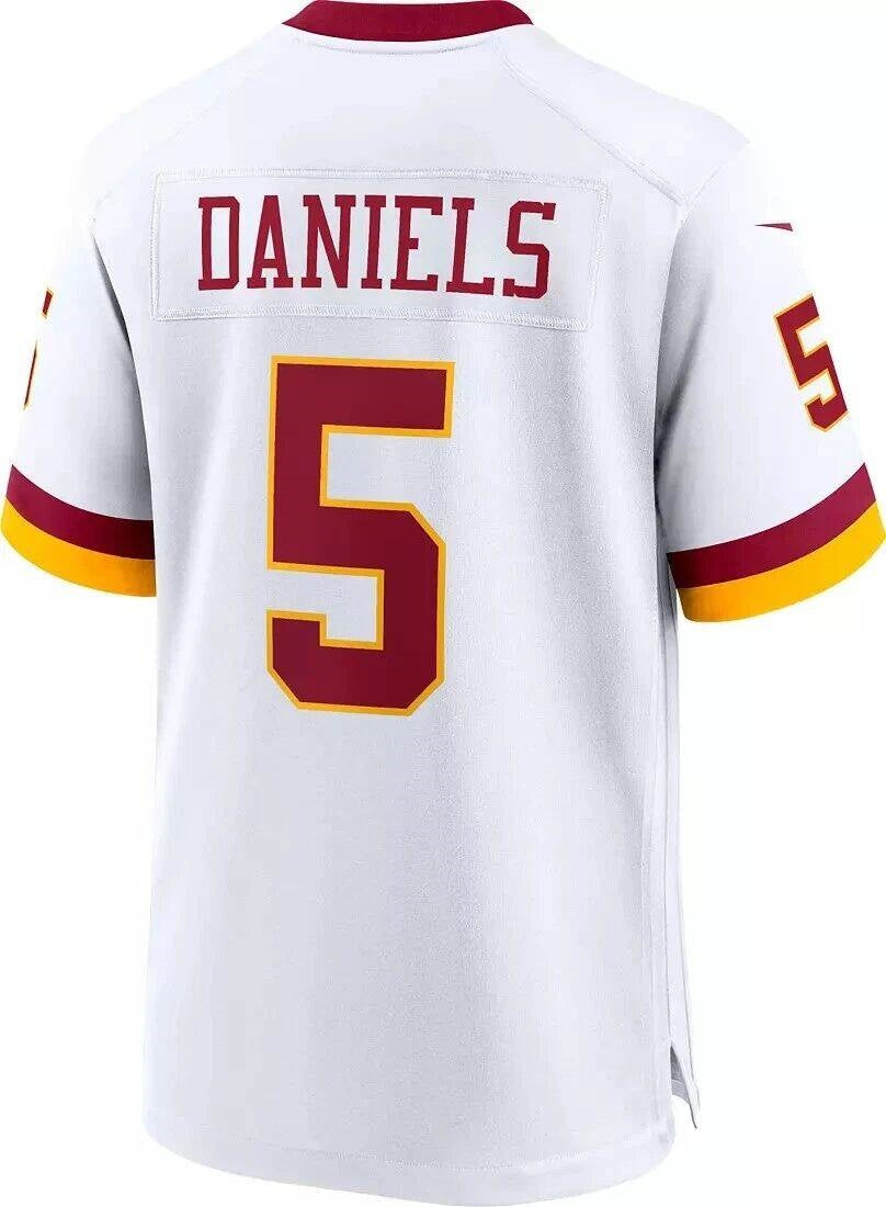 W.Commanders #5 Jayden Daniels White Alternate 2025 Game Stitched American Football Jerseys