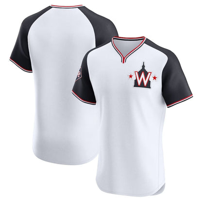 Washington Nationals Alternate Vapor Premier Elite Patch Jersey - White Stitched Baseball Jersey