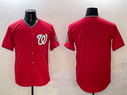 Washington Nationals Blank Red Limited Stitched Baseball Jersey