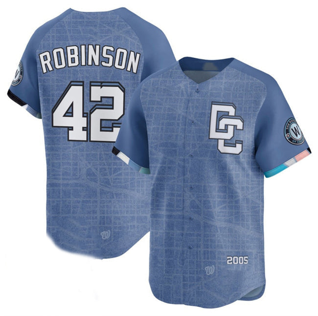 Washington Nationals #42 Jackie Robinson Blue 2025 City Connect Limited Stitched Baseball Jersey