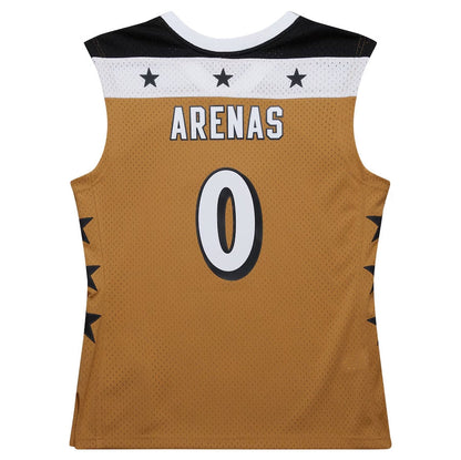 W.Wizards #0 Gilbert Arenas Mitchell & Ness 2006-07 Hardwood Classics Swingman Jersey - Gold Stitched American Basketball Jersey UNEC