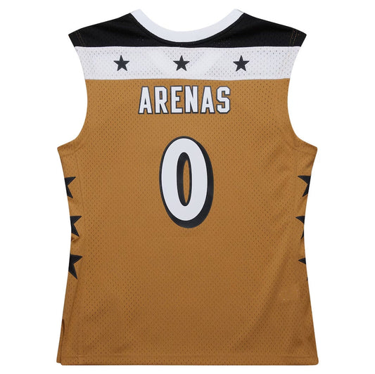 W.Wizards #0 Gilbert Arenas Mitchell & Ness 2006-07 Hardwood Classics Swingman Jersey - Gold Stitched American Basketball Jersey UNEC