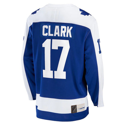 T.Maple Leafs #17 Wendel Clark Fanatics Branded Breakaway Retired Player Jersey Blue Stitched American Hockey Jersey UNEC