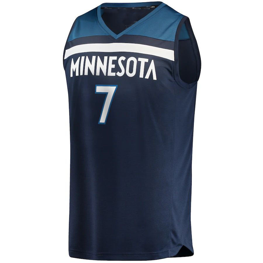 M.Timberwolves #7 Wendell Moore Jr. Fanatics Branded 2022 Draft First Round Pick Fast Break Replica Player Jersey Icon Edition Navy Stitched American Basketball Jersey UNEC