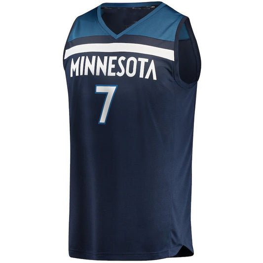 M.Timberwolves #7 Wendell Moore Jr. Fanatics Branded 2022 Draft First Round Pick Fast Break Replica Player Jersey Icon Edition Navy Stitched American Basketball Jersey UNEC