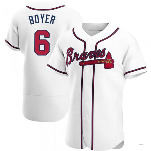 Atlanta Braves #6 Clete Boyer White Home Jersey Stitches Baseball Jerseys