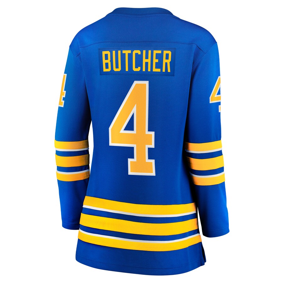 B.Sabres #4 Will Butcher Fanatics Branded Home Breakaway Player Jersey Royal Stitched American Hockey Jersey UNEC