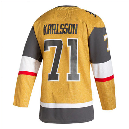 V.Golden Knights #71 William Karlsson 2020-21 Home Authentic Player Jersey Gold Hockey Jersey UNEC