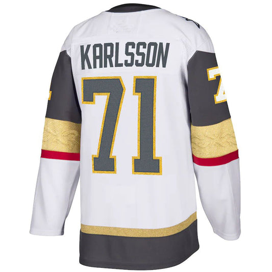 V.Golden Knights #71 William Karlsson Authentic Player Jersey White Hockey Jersey UNEC