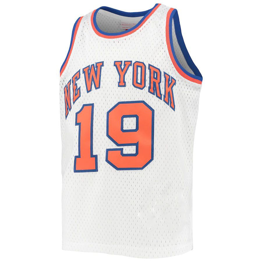 NY.Knicks #19 Willis Reed Mitchell & Ness  1969-70 Hardwood Classics Swingman Jersey White Stitched American Basketball Jersey UNEC