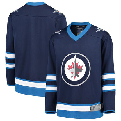 W.Jets Fanatics Branded Home Replica Blank Jersey  Navy Stitched American Hockey Jersey UNEC