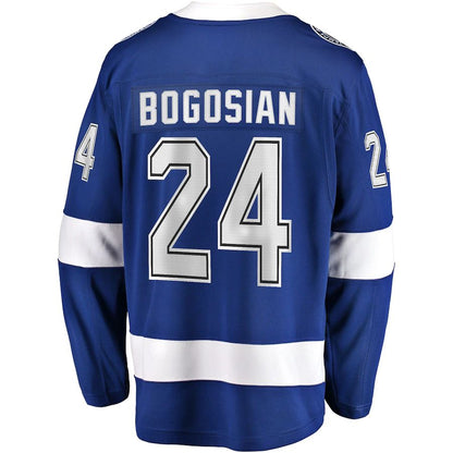 TB.Lightning #24 Zach Bogosian Fanatics Branded Home Breakaway Player Jersey Blue Stitched American Hockey Jersey UNEC