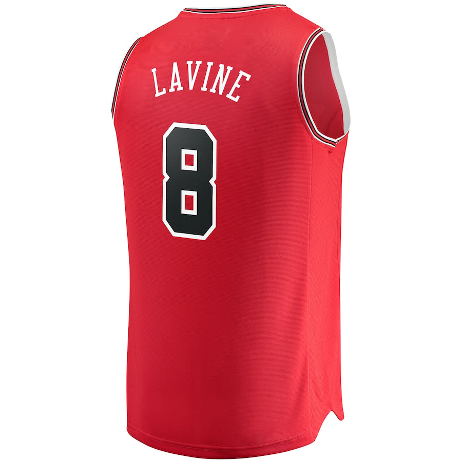 C.Bulls #8 Zach LaVine Fanatics Branded Fast Break Replica Jersey Red  Icon Edition Stitched American Basketball Jersey UNEC