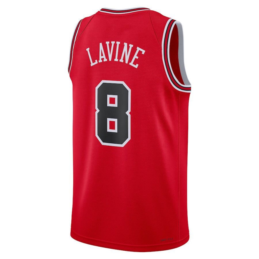 C.Bulls #8 Zach LaVine  Unisex 2022-23 Swingman Jersey Red Icon Edition Stitched American Basketball Jersey UNEC