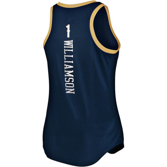 NO.Pelicans #1 Zion Williamson  Fanatics Branded Women's 2019-20 Fast Break Team Tank Jersey  Icon Edition Navy Stitched American Basketball Jersey UNEC