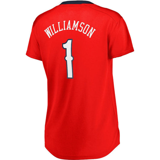NO.Pelicans #1 Zion Williamson Fanatics Branded Women's Fast Break Replica Jersey Statement Edition Red Statement Edition Stitched American Basketball Jersey UNEC
