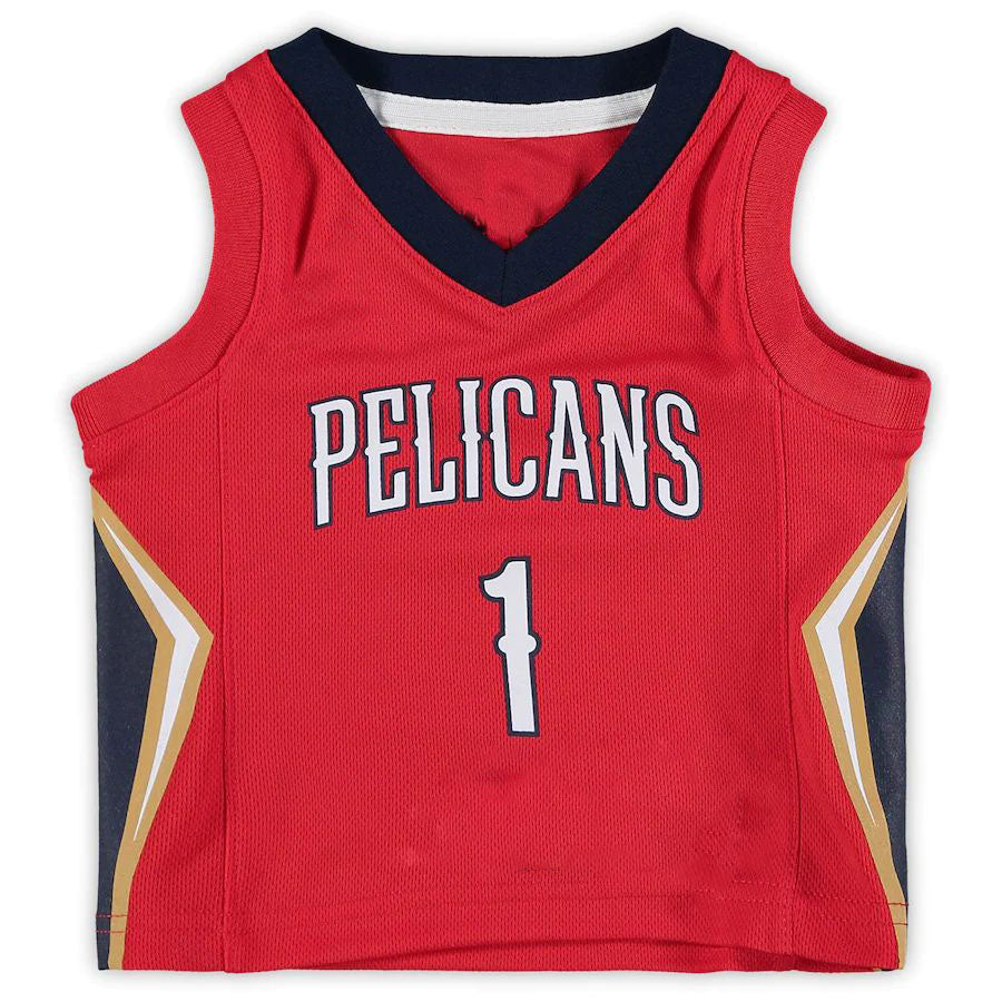 NO.Pelicans #1 Zion Williamson Jordan Brand Infant 2020-21 Jersey Statement Edition Red Statement Edition Stitched American Basketball Jersey UNEC