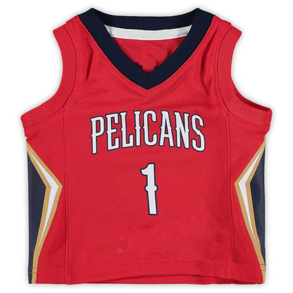 NO.Pelicans #1 Zion Williamson Jordan Brand Infant 2020-21 Jersey Statement Edition Red Statement Edition Stitched American Basketball Jersey UNEC