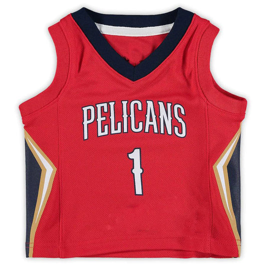 NO.Pelicans #1 Zion Williamson Jordan Brand Infant 2020-21 Jersey Statement Edition Red Statement Edition Stitched American Basketball Jersey UNEC