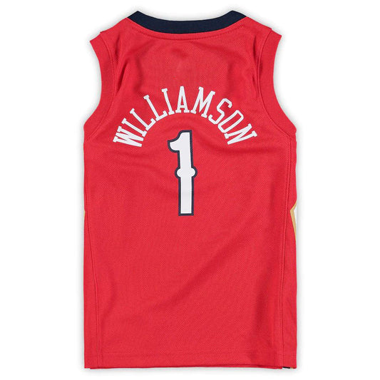 NO.Pelicans #1 Zion Williamson Jordan Brand Preschool 2020-21 Fast Break Replica Jersey Statement Edition Red Statement Edition Stitched American Basketball Jersey UNEC