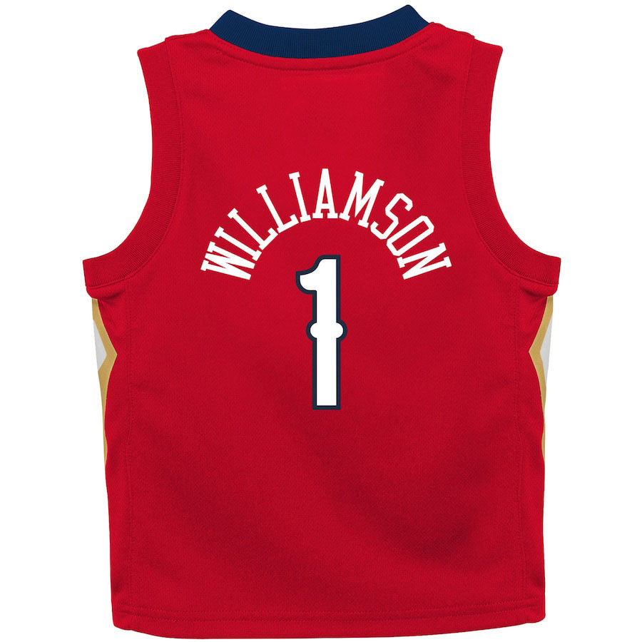 NO.Pelicans #1 Zion Williamson Jordan Brand Toddler 2020-21 Jersey Statement Edition Red Stitched American Basketball Jersey UNEC