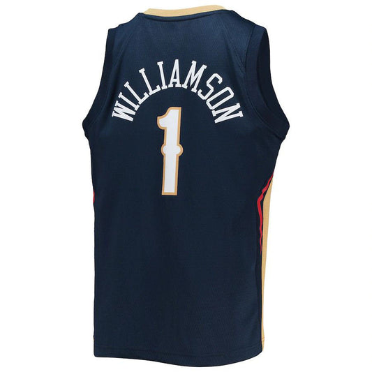 NO.Pelicans #1 Zion Williamson 2021-22 Diamond Swingman Jersey Icon Edition Navy Stitched American Basketball Jersey UNEC