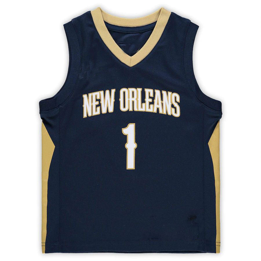 NO.Pelicans #1 Zion Williamson Preschool Replica Jersey  Icon Edition Navy Stitched American Basketball Jersey UNEC